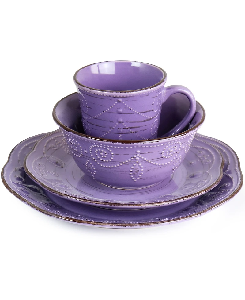 Elama Aitana 16 Pc. Dinnerware Set, Service for 4