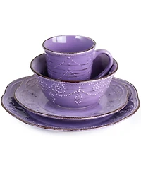 Elama Aitana 16 Pc. Dinnerware Set, Service for 4