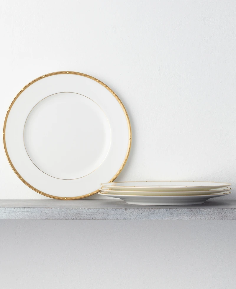 Noritake Rochelle Gold Set of 4 Dinner Plates, Service For 4