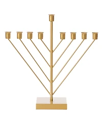 9 Branch Electric Chabad Judaic Chanukah Menorah with Led Candle Design Candlestick