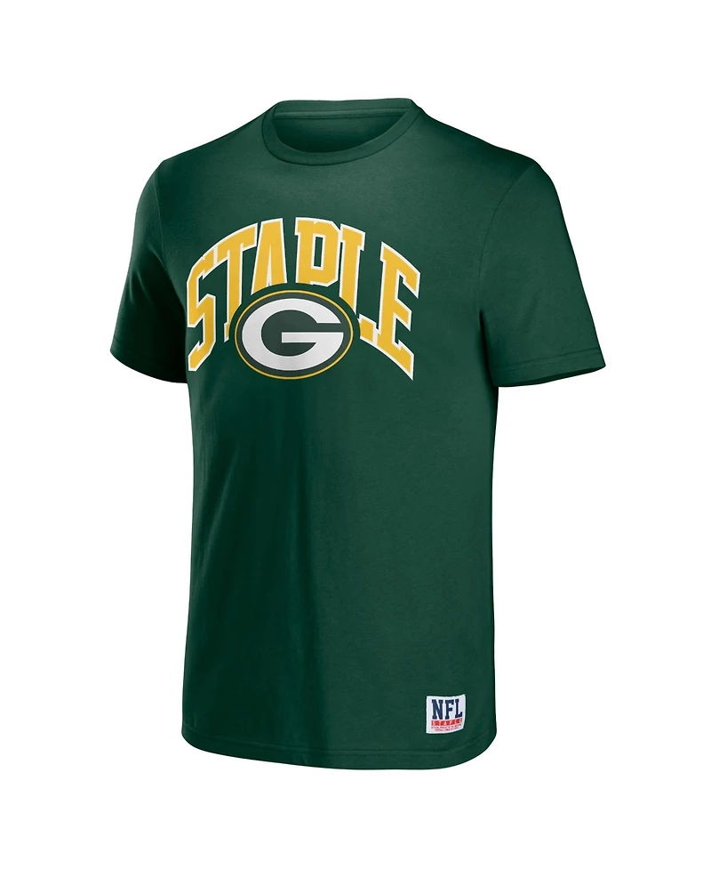 Men's Nfl X Staple Hunter Green Green Bay Packers Lockup Logo Short Sleeve T-shirt