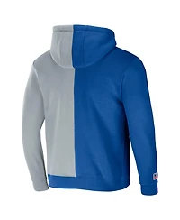 Men's Nfl X Staple Royal, Gray Los Angeles Rams Split Logo Pullover Hoodie