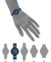 Anne Klein Women's Three-Hand Quartz Navy Ceramic Bracelet Watch, 24.5mm