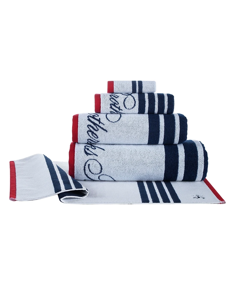 B by Brooks Brothers Nautical Blanket Stripe 4 Piece Turkish Cotton Wash Towel Set