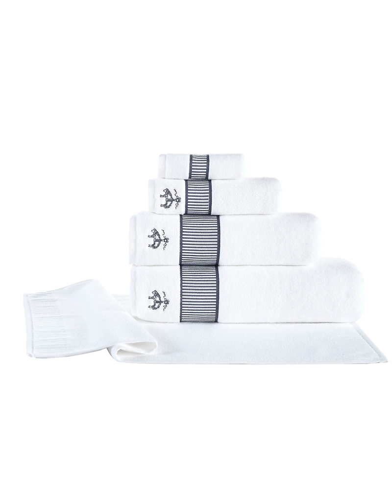 Brooks Brothers Fancy Border Turkish Cotton Bath Towel, 55" x 28"
