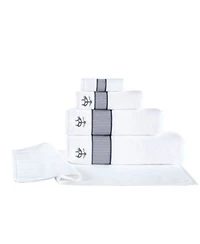Brooks Brothers Fancy Border Bath Towels