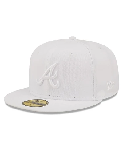 Men's New Era Atlanta Braves White on White 59FIFTY Fitted Hat