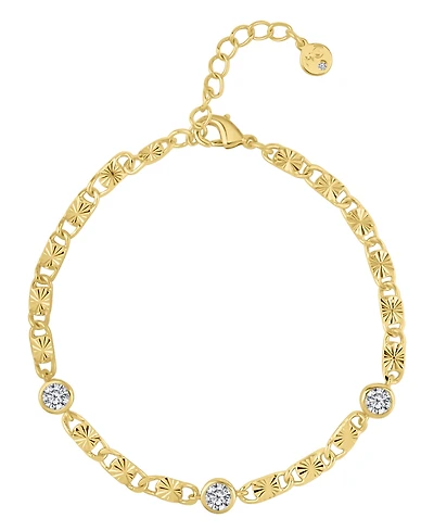 And Now This Cubic Zirconia Diamond Cut Chain Bracelet