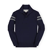 Hope & Henry Baby Boys Long Sleeve Mock Neck Button Sweater