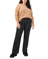 Vince Camuto Plus Cozy Long Sleeve Extend Shoulder Sweater