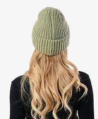 Marcus Adler Women's Lurex Ribbed Knit Cuff Beanie