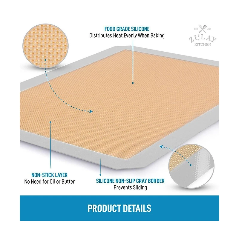 Zulay Kitchen Silicone Trivets for Hot Pots and Pans - Multi-Purpose & Versatile Trivet Mat