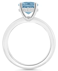 Macy's Women's Sky Blue Topaz (2-2/5 ct.t.w.) and Diamond Accent Ring Sterling Silver