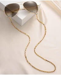 Ettika Women's 18k Gold Plated Golden Rays Rectangle Glasses Chain Necklace