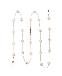 Ettika Women's 18k Gold Plated Mermaid Coin Imitation Pearls Glasses Chain