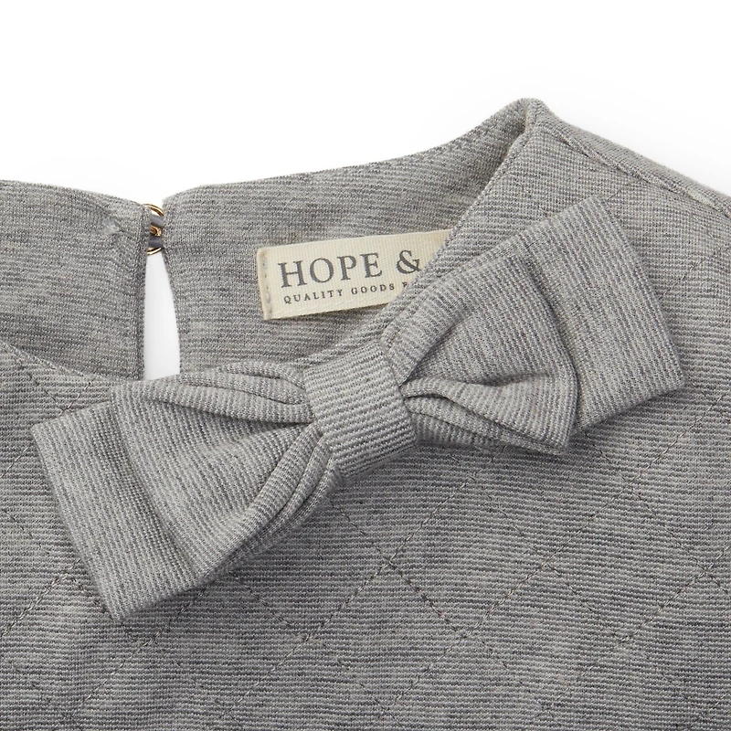 Hope & Henry Baby Girls Quilted Ponte Riding Dress