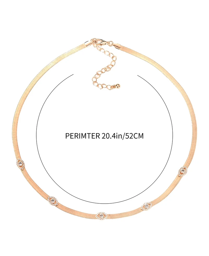 Nicole Miller Gold-Tone Chain Necklace with Rhinestones