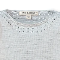 Hope & Henry Baby Girls Pointelle Detail Sweater