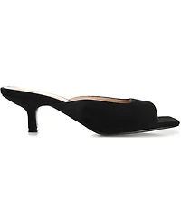 Journee Collection Women's Larna Square Toe Slip On Kitten Heels