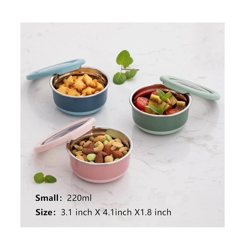 Lille Home 7.5 Oz Leakproof Dressing Containers for Condiments, Dips, Set of 3
