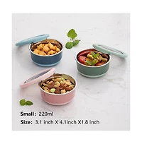 Lille Home 7.5 Oz Leakproof Dressing Containers for Condiments, Dips, Set of 3