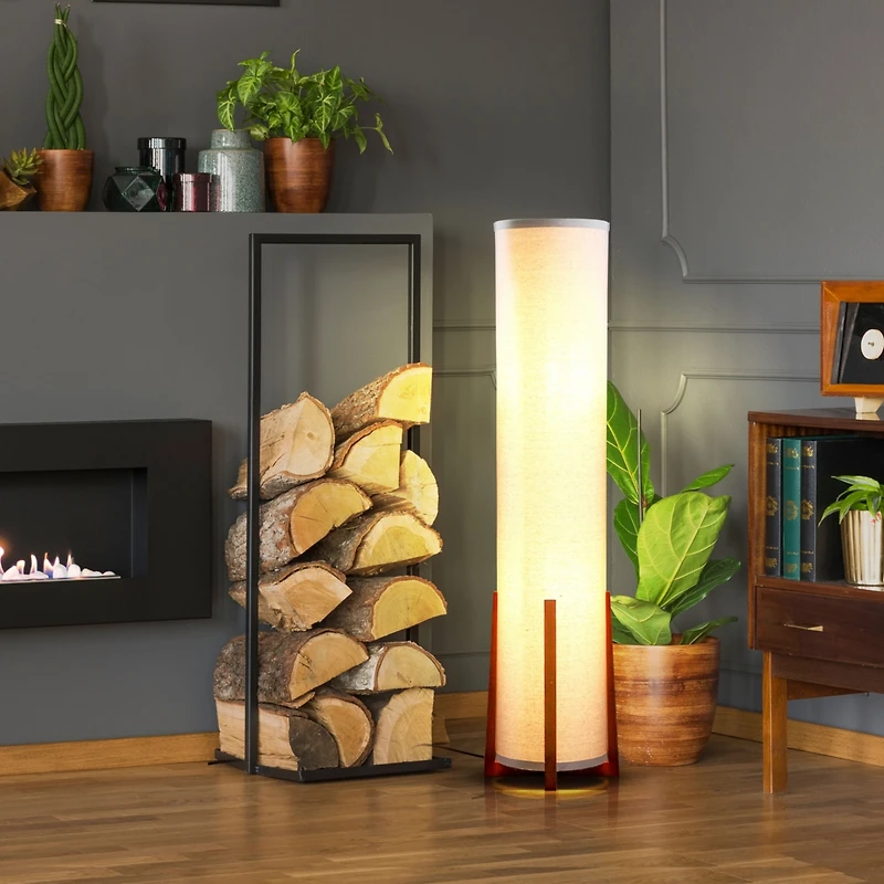 Parker 48" Led Column Floor Lamp with Cylinder Tower Shade