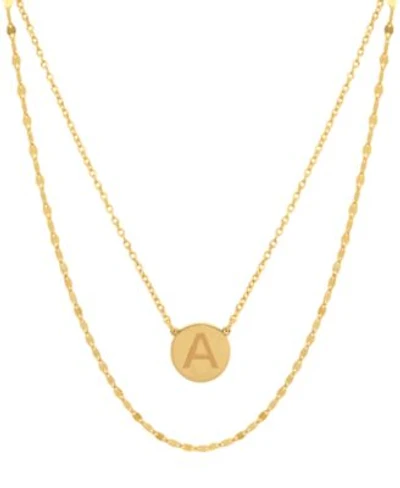Initial Disc Layered Pendant Necklaces Created For Macys