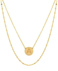 Initial Disc Layered Pendant Necklaces Created For Macys