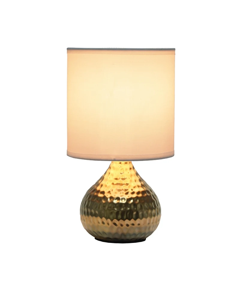 Simple Designs Hammered Drip Mini Table Lamp