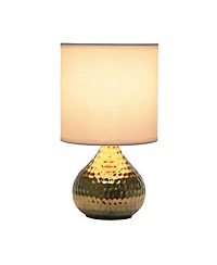 Simple Designs Hammered Drip Mini Table Lamp