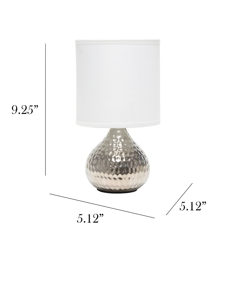 Simple Designs Hammered Drip Mini Table Lamp