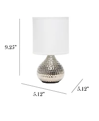 Simple Designs Hammered Drip Mini Table Lamp