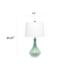 Lalia Home Droplet Table Lamp with Fabric Shade
