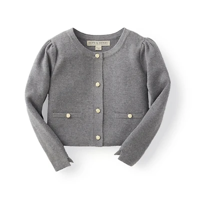 Hope & Henry Girls Milano Stitch Cardigan