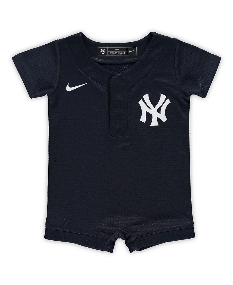 Newborn and Infant Boys and Girls Nike Navy New York Yankees Official Jersey Romper