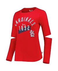 Women's Touch Red St. Louis Cardinals Formation Long Sleeve T-shirt