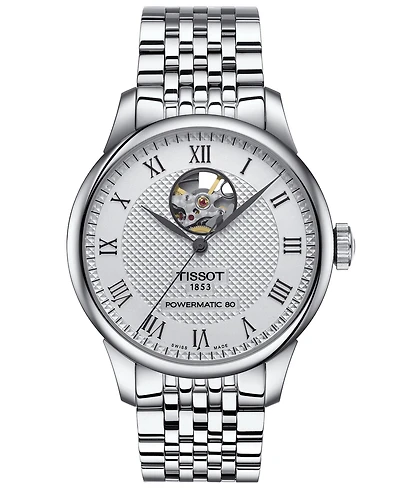 Tissot Men's Swiss Automatic Le Locle Powermatic 80 Open Heart Stainless Steel Bracelet Watch 39mm