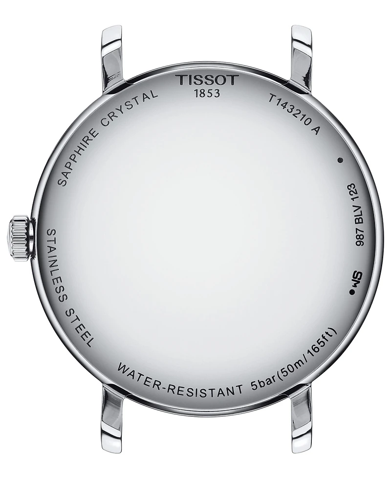 Tissot Women's Swiss Everytime Green Faux Leather Strap Watch 34mm