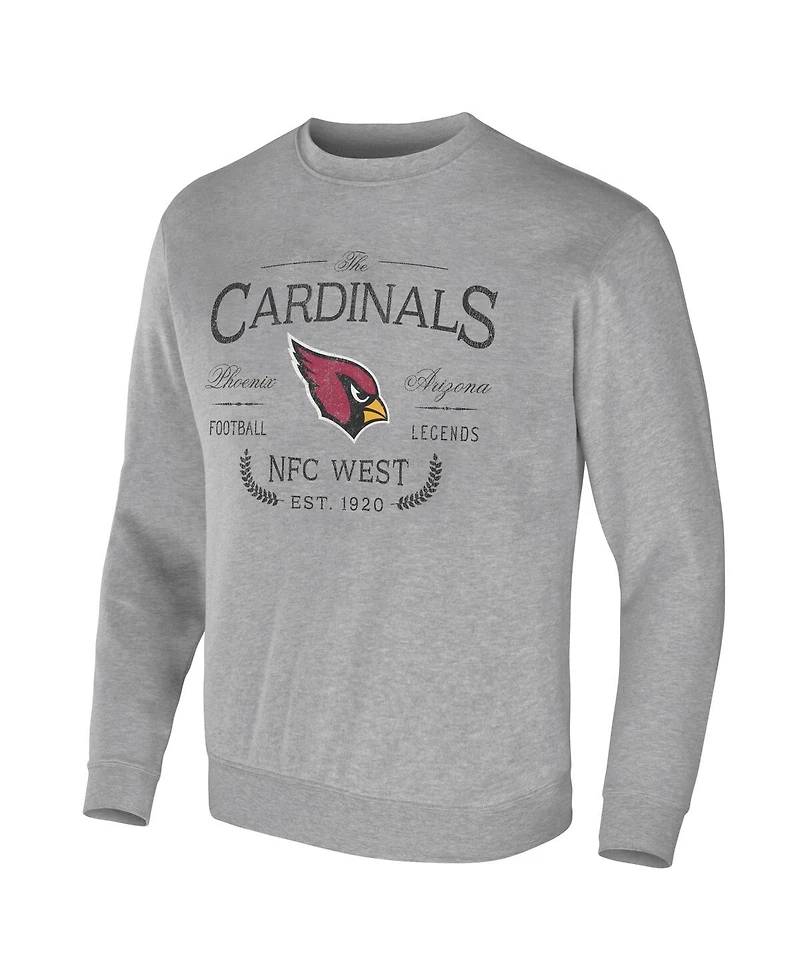 Men's Nfl x Darius Rucker Collection by Fanatics Heather Gray Arizona Cardinals Pullover Sweatshirt