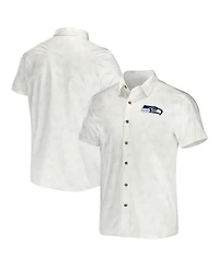 Men's Nfl x Darius Rucker Collection by Fanatics White Seattle Seahawks Woven Button-Up T-shirt
