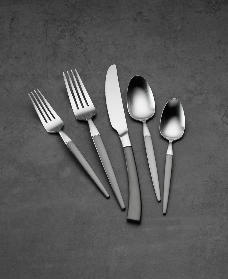 Oneida Adjacent Midnight 20 Piece Everyday Flatware Set, Service For 4