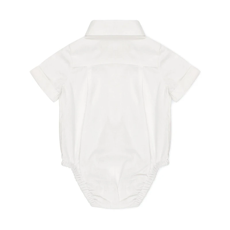 Hope & Henry Baby Girls Short Sleeve Woven Bodysuit