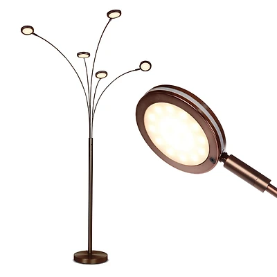 Brightech Orion 74" Led Tree Arc Floor Lamp with 5 Adjustable Arms