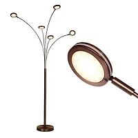 Orion 74" Led Tree Arc Floor Lamp with 5 Adjustable Arms