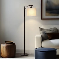 Montage 62" Led Arc Floor Lamp with Hanging Drum Shade