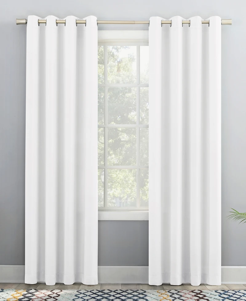 Grant Modern Glam Semi-Sheer Grommet Curtain Panel