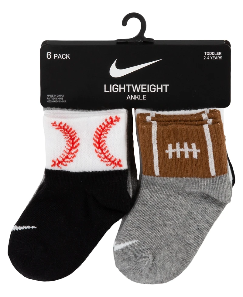 Nike Baby Boys Swoosh Sport Balls Socks, Pack of 6