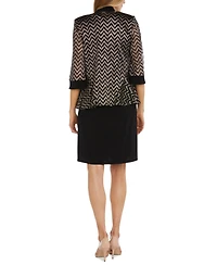 R & M Richards Women's Chevron Jacket & Sheath Dress