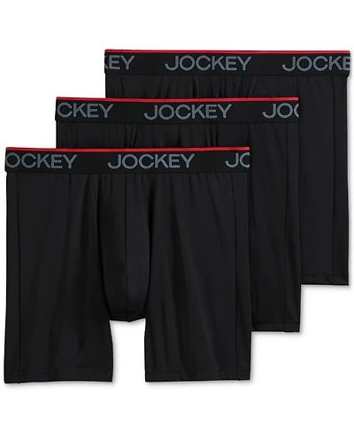 Jockey Men's Chafe Proof Pouch Microfiber 7" Boxer Brief - 3 Pack