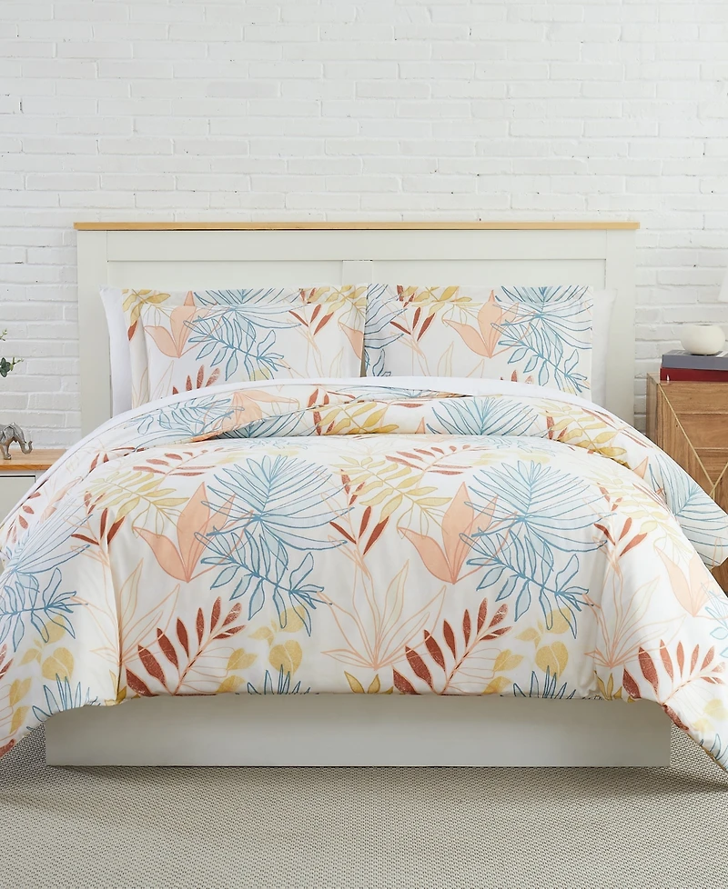 Southshore Fine Linens Tropic Leaf 3-Pc. Comforter Set